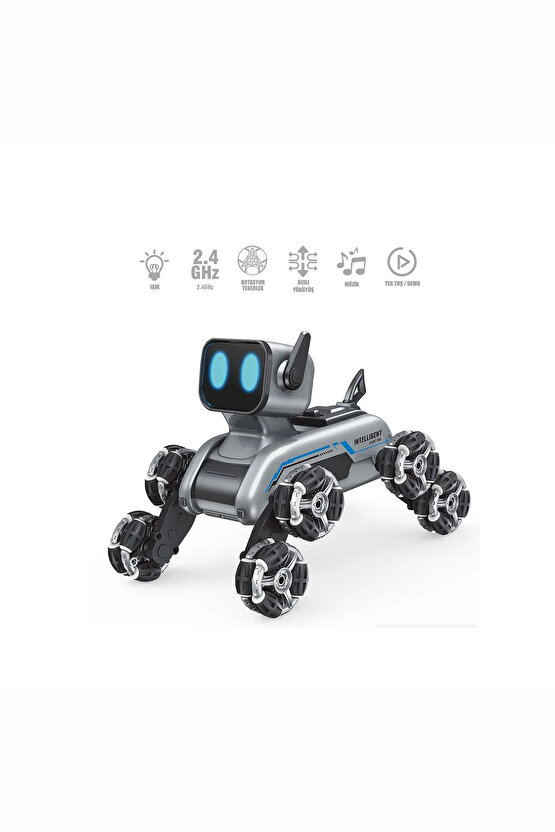 Oyuncak Şarjlı 2.4 Ghz Bilekten Kontrol Uzaktan Kumandalı Buharlı 8 Teker Çılgın Akrobat Köpek Araba