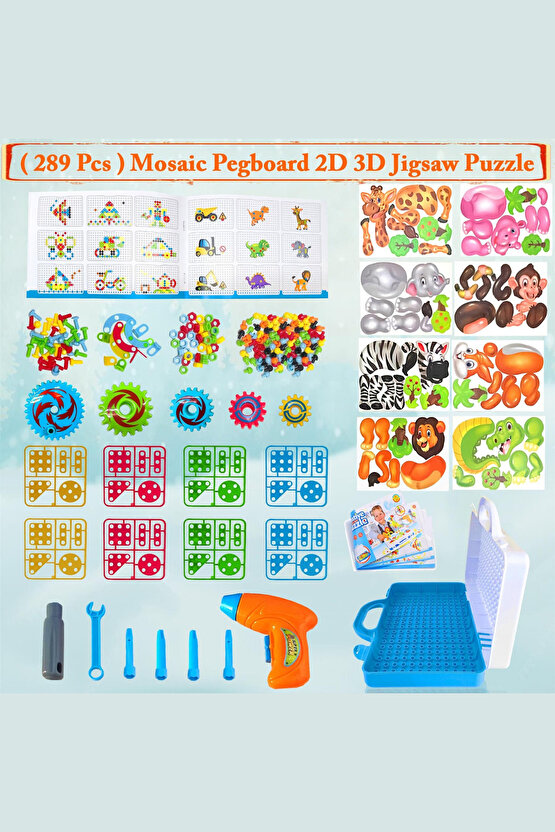 Oyuncak Eğitici Aktivite Mentossori 3D Eğitici Matkap Sök Tak Puzzle Seti Uzay Serisi