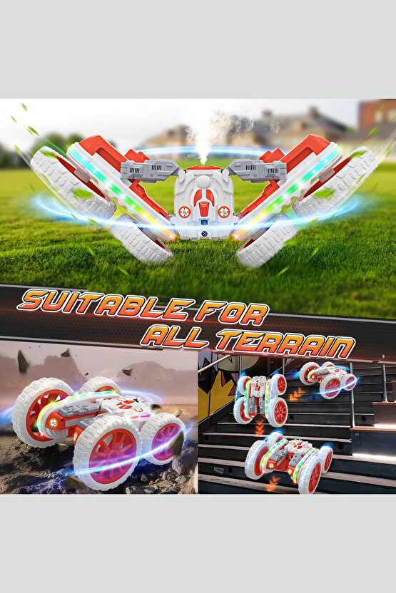 Oyuncak 2.4 Ghz Uzaktan Kumandalı Şarjlı Buhar Atan Akrobat Araba Batman Joker