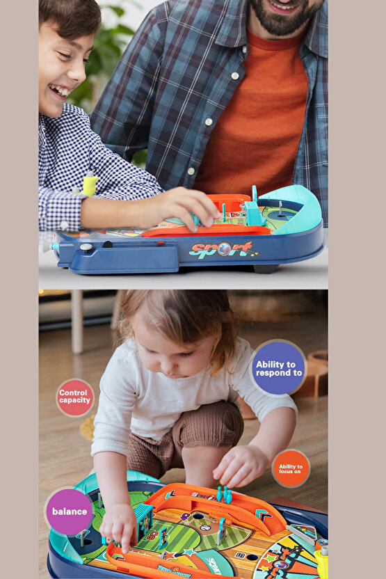 Oyuncak Mini Langırt Oyun Masası Gerçekçi Pinball 2-4 Oyunculu