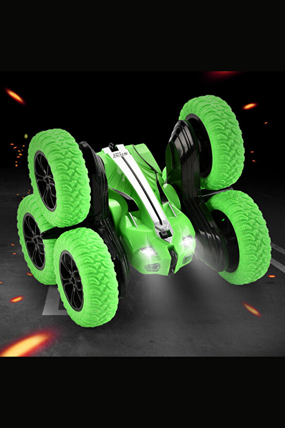 Oyuncak Işıklı Uzaktan Kumandalı Full Fonksiyon Şarjlı 2.4 Ghz 6 Teker Akrobat Araba