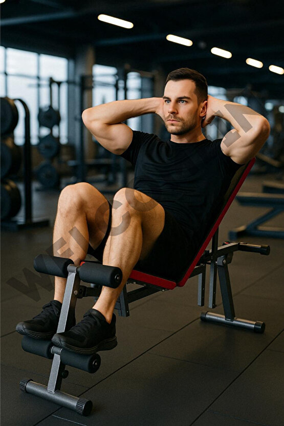 Ev ve Spor Salonlarına Uygun Çok Fonksiyonlu Katlanabilir Ağırlık Ve Mekik Sehpası Fitness Kardiyo