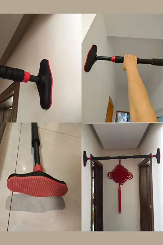 Yeni Nesil Güvenli ve Kayma Yapmaz 92-120 cm Koridor ve Kapı Barfiks Demiri Barfix Çubuğu