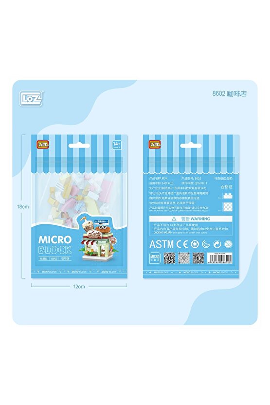 120 Parça LOZ Blok Oyuncak Mini Kahve Dükkanı Coffee Shop