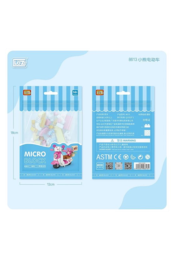 130 Parça LOZ Blok Oyuncak Mini Poşet Motosiklet