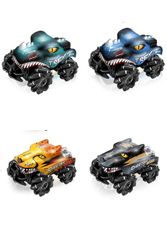 Oyuncak Uzaktan Kumandalı Full Fonksiyon Şarjlı 2.4G Stunt 4X4 Işıklı Araba (Pil Hediyeli