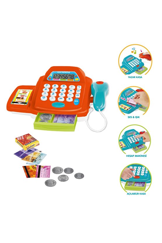 YAZAR KASA OYUNCAK SESLİ IŞIKLI ADET 3+ YAŞ