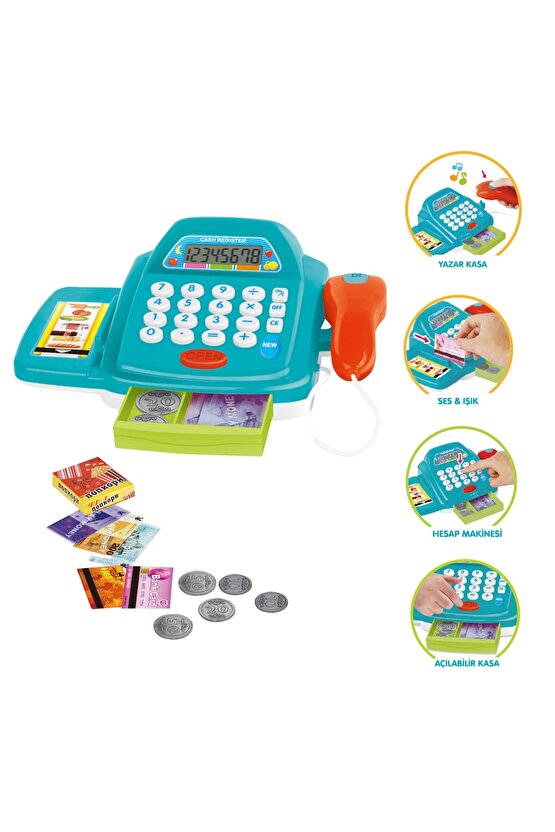 YAZAR KASA OYUNCAK SESLİ IŞIKLI ADET 3+ YAŞ
