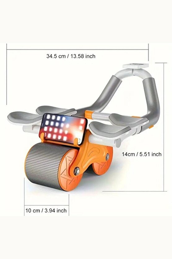 Dijital Ekran Çek-Bırak Spor Aleti Dirsek Destekli Mekik Aleti Karın Egzersiz Aleti Fitness Kardiyo