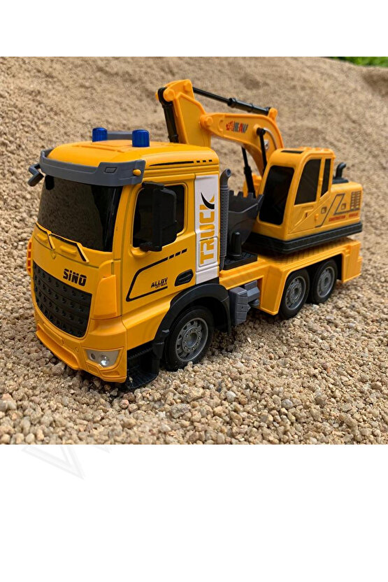 Oyuncak 2.4GHz Fıll Fonksiyon Uzaktan Kumandalı 1:12 Ölçek Işıklı ve Sesli Şarjlı Kepçe İnşaat Aracı