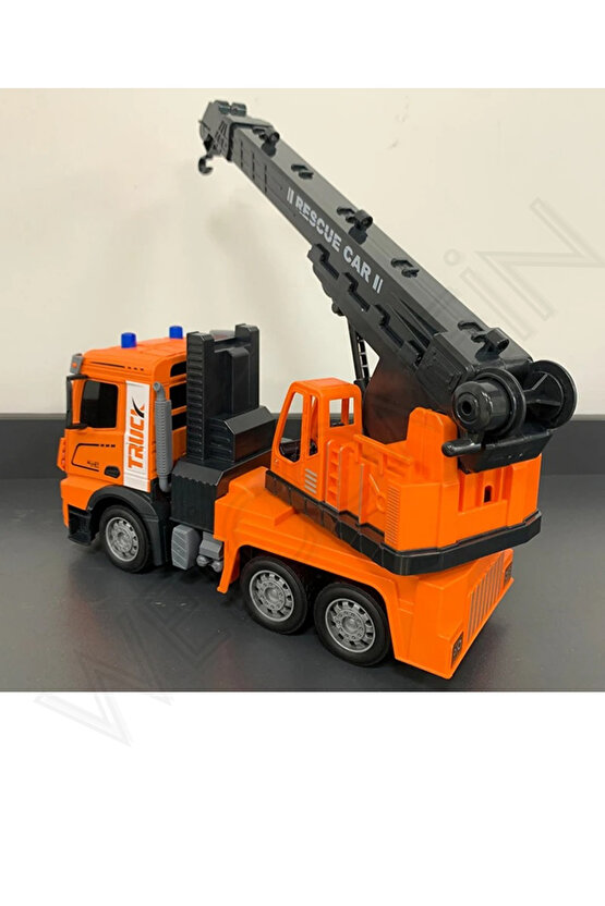 Oyuncak 2.4GHz Full Fonksiyon Uzaktan Kumandalı 1:12 Ölçek Işıklı ve Sesli Şarjlı Vinç İnşaat Aracı