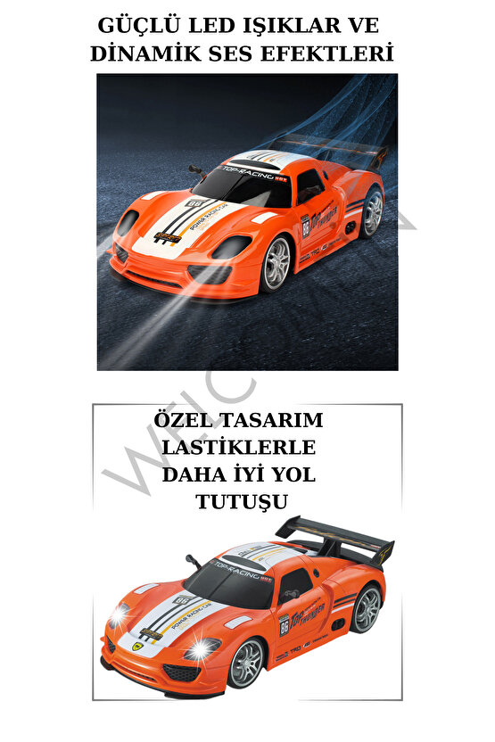 Oyuncak Kutulu Uzaktan Kumandalı Drift atabilen Full Fonksiyon Şarjlı Işıklı 1:12 Ralli Arabası