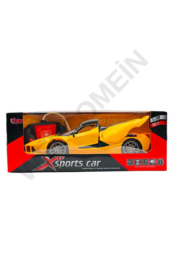 Oyuncak Kapıları Ve Bagajı Açılan Uzaktan Kumandalı Drift Arabası Süper Hızlı 1:16 Işıklı Spor Araba