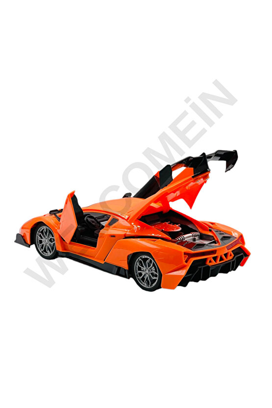 Oyuncak Kapıları Ve Bagajı Açılan Uzaktan Kumandalı Drift Arabası Süper Hızlı 1:16 Işıklı Spor Araba