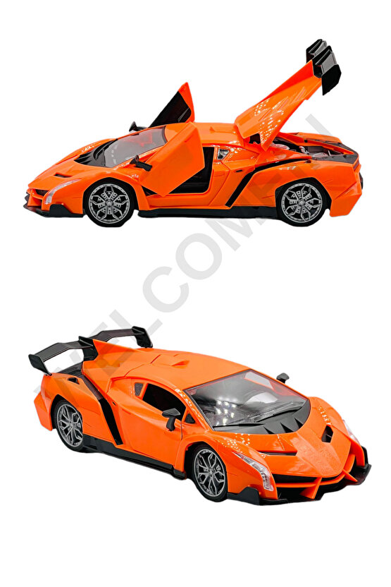 Oyuncak Kapıları Ve Bagajı Açılan Uzaktan Kumandalı Drift Arabası Süper Hızlı 1:16 Işıklı Spor Araba