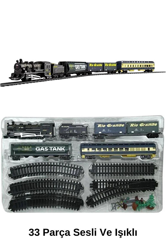 Oyuncak 33 Parça Sesli Ve Işıklı Classic Tren Kutulu Tren