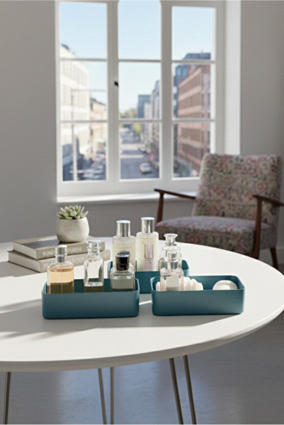 3lü Makyaj Düzenleyici Kutu Pratik Organizer Çok Amaçlı Organizer Kutu