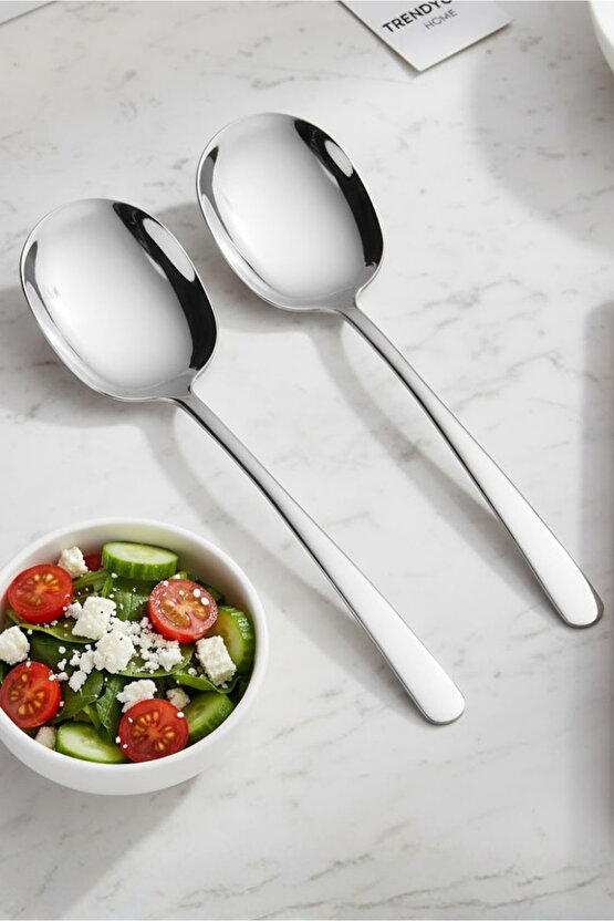 Lüx Paslanmaz Çelik Servis Kaşığı 21 Cm - Sunum Kaşığı - Salata Kaşığı