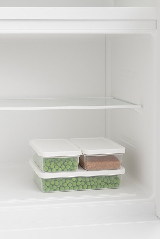 24lü Şeffaf Saklama Kabı Buzdolabı Dondurucu Difrize Uygun Düzenleyici Set 8x2400 ml - 16x1200 ml