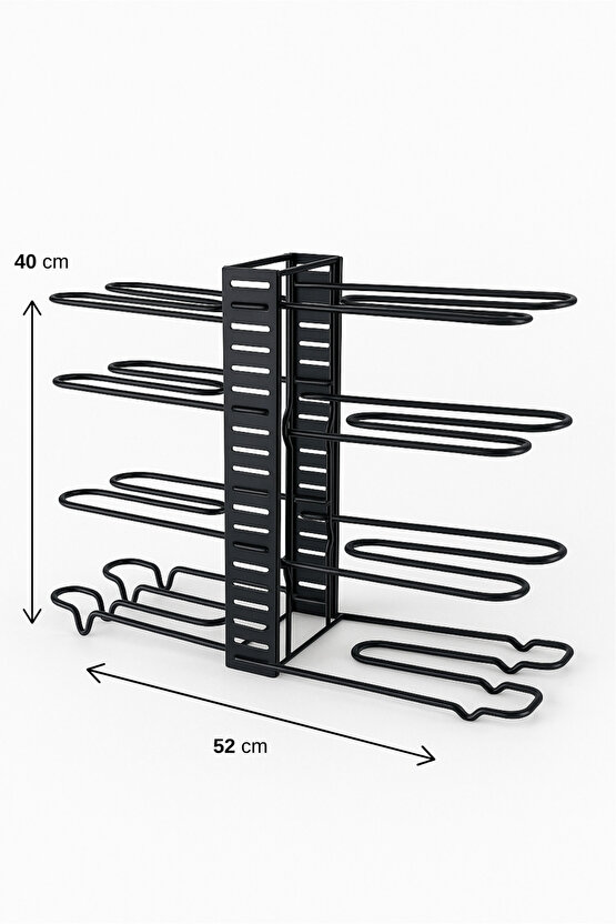 Metal Ayarlanabilir Tava Tencere Raf Farklı Kullanım Düzenleyici 40x52cm