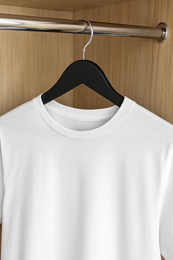 24 Adet - Ahşap Görünümlü Plastik A Kalite Elbise Askısı Tshirt Pantolon Askı