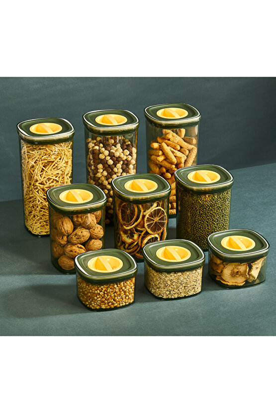 6x Adet Yeşil Locko Sızdırmaz Saklama Kabı 2LT & Erzak Kabı