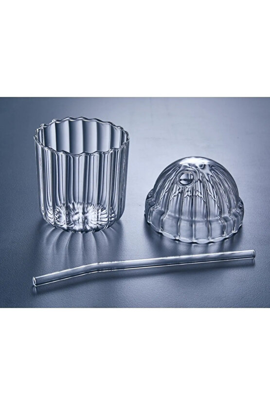 Mika Sert Plastik Kahve Bardağı ve Frozen Meşrubat Bardağı Cam Pipet Hediyeli 430 Ml.