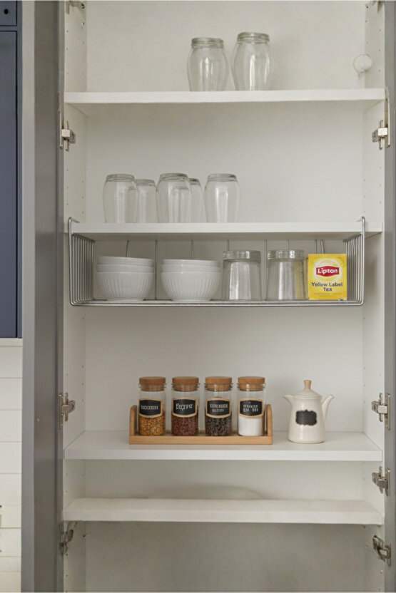 Dolap Içi Asılabilir Kanguru Model Düzenleyici Raf 36cm - Krom