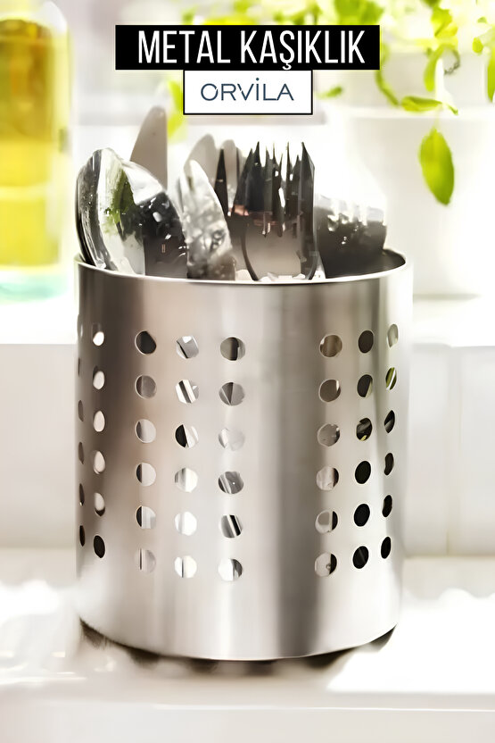 Paslanmaz A Kalite Metal Kaşıklık | Delikli Çatal Bıçak Ve Kepçelik