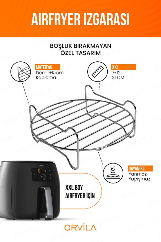 Airfryer Izgara Teli | Fritöz Metal Aksesuarı Xxl