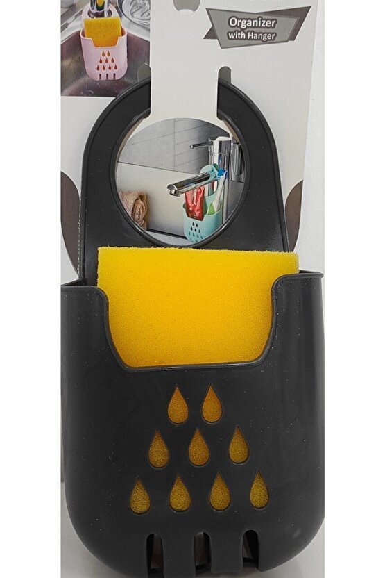 Asılabilir Süngermatik Silikon Bulaşık Süngerlik Ve Evye Düzenleyici (SÜNGER HEDİYELİ)