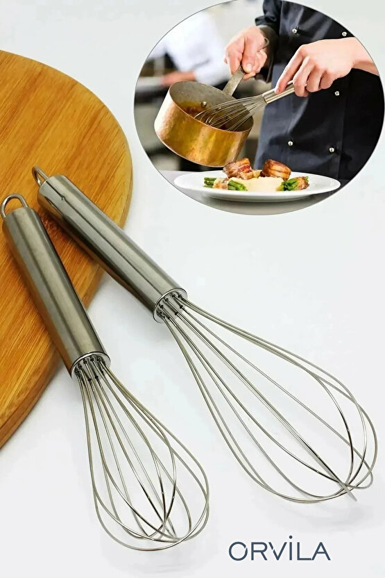 2li Çelik Lüx Çırpıcı Set 25 Cm