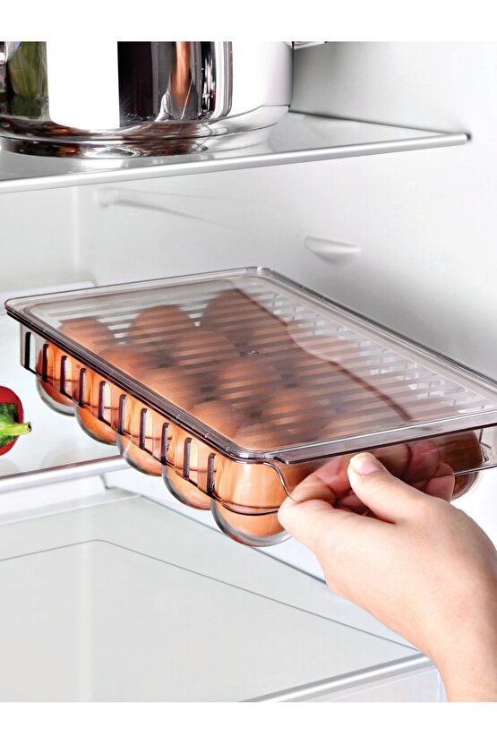 15li Yumurta Saklama Kabı Organizeri - Dolap Içi Yumurtalık