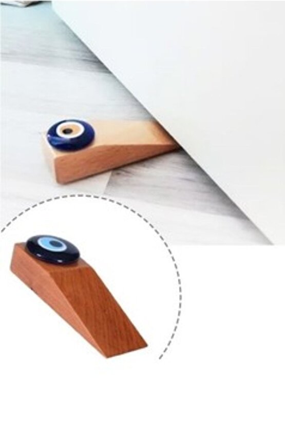 Kahverengi Nazar Boncuğu Kapı Altı Durdurma Stoperi