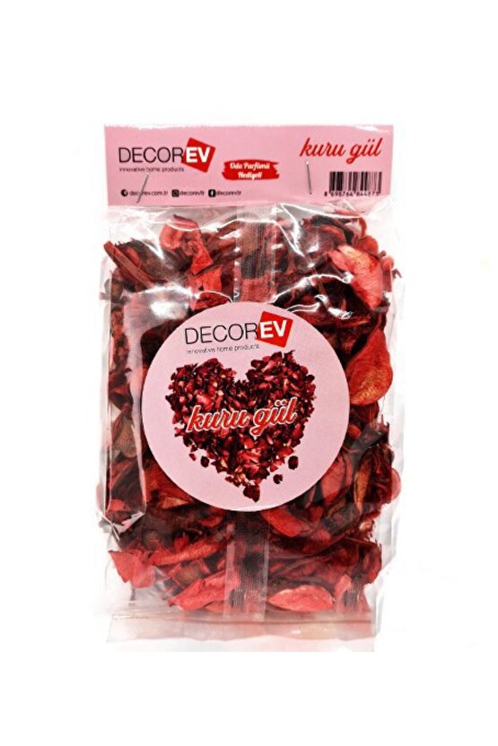 Parfümlü Kurutulmuş Kırmızı Gül Yaprakları - 200 Gr.