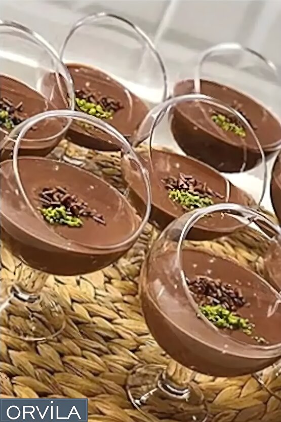 Kadeh Ayaklı Plastik Magnolia Tatlı Sunum Bardağı | 6lı Mika Magnolya Kasesi (CAM DEĞİLDİR)