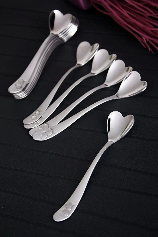 Kalp Şekilli Çay Kaşığı 6lı