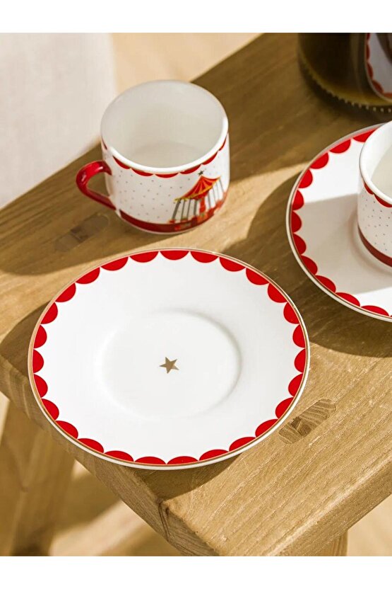 2 Kişilik Porselen Kahve Fincan Takımı 90 Ml (W5)