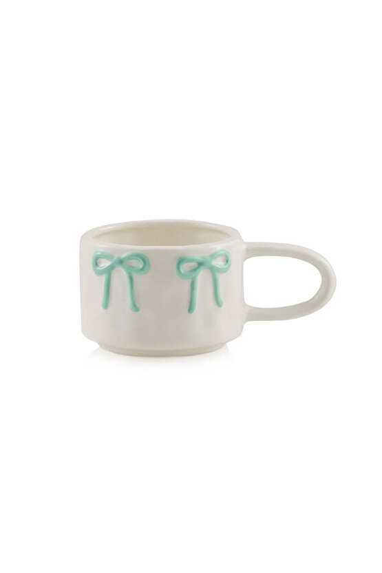 LCW HOME Beyaz Fiyonk Baskılı Seramik Kupa 400 Ml