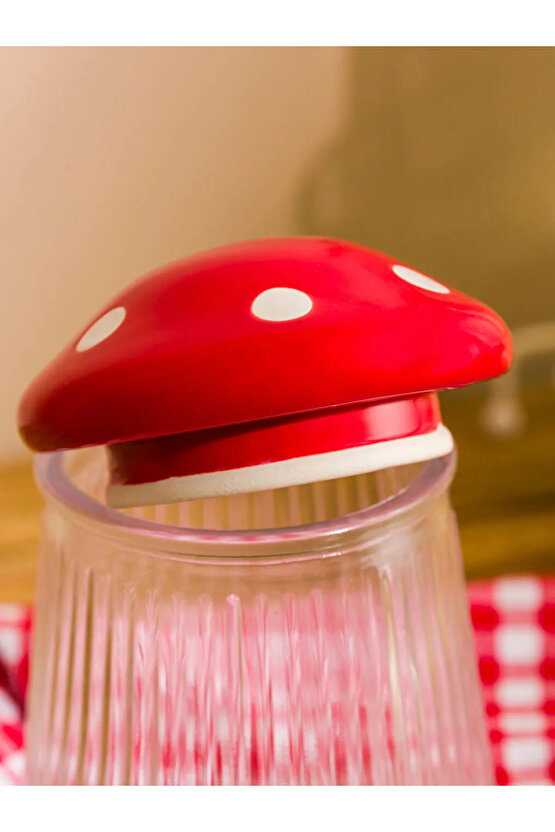 LCW HOME Renksiz Mantar Figürlü Saklama Kabı 14 Cm