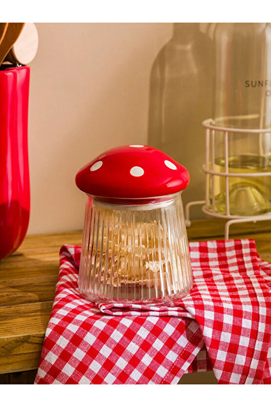 LCW HOME Renksiz Mantar Figürlü Saklama Kabı 14 Cm