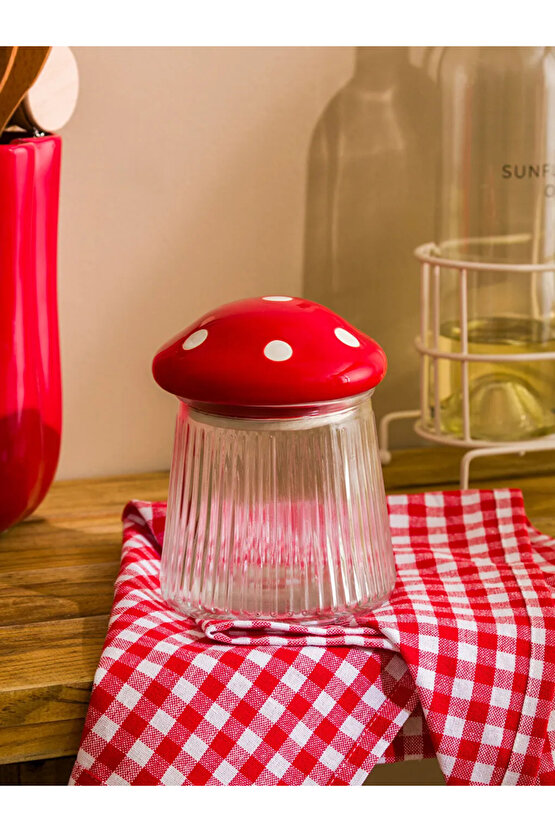 LCW HOME Renksiz Mantar Figürlü Saklama Kabı 14 Cm