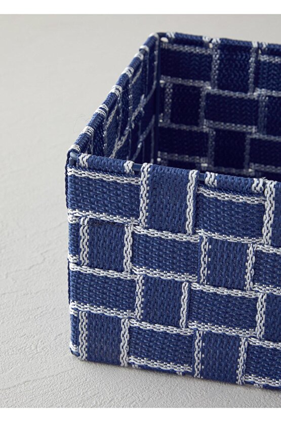 Shine Sepet 14x14x7 Cm Pamuk Kadife Lacivert