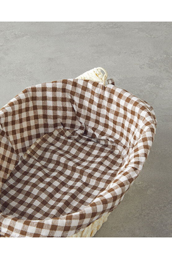 Rovella Kağıt Ekmek Sepeti 29x22x9,5 cm Krem