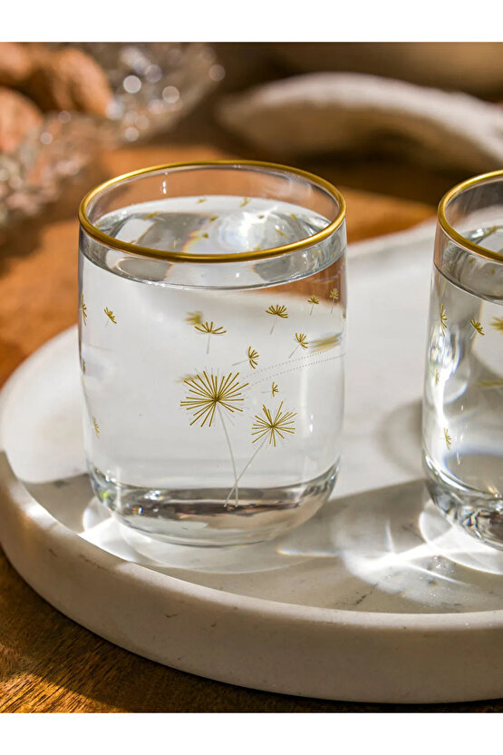 LCW Sarı Çiçek Baskılı Cam Su Bardağı 3lü 280 Ml