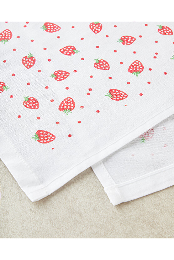 Strawberries Pamuk Kurulama Bezi Kırmızı