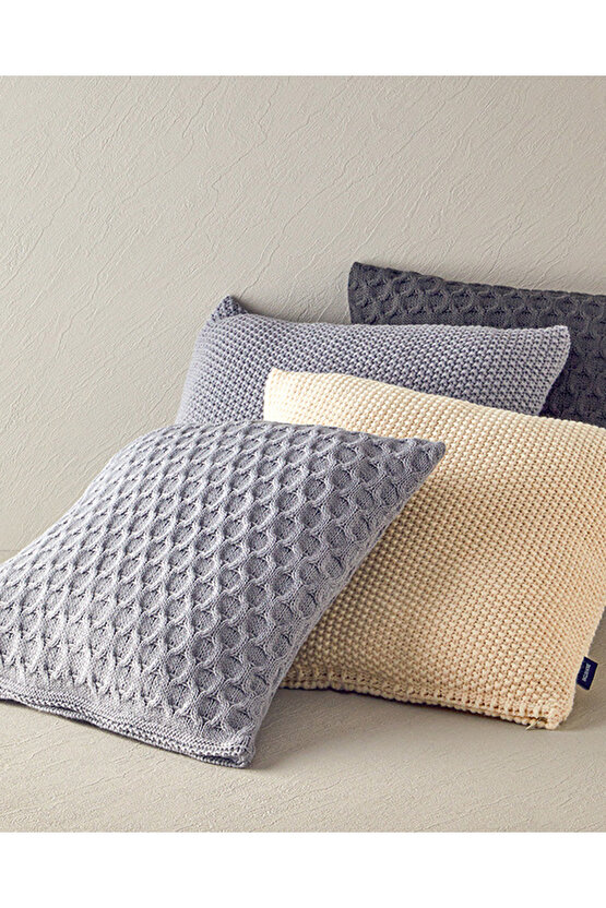 Embrance Triko Kırlent Kılıfı Gri