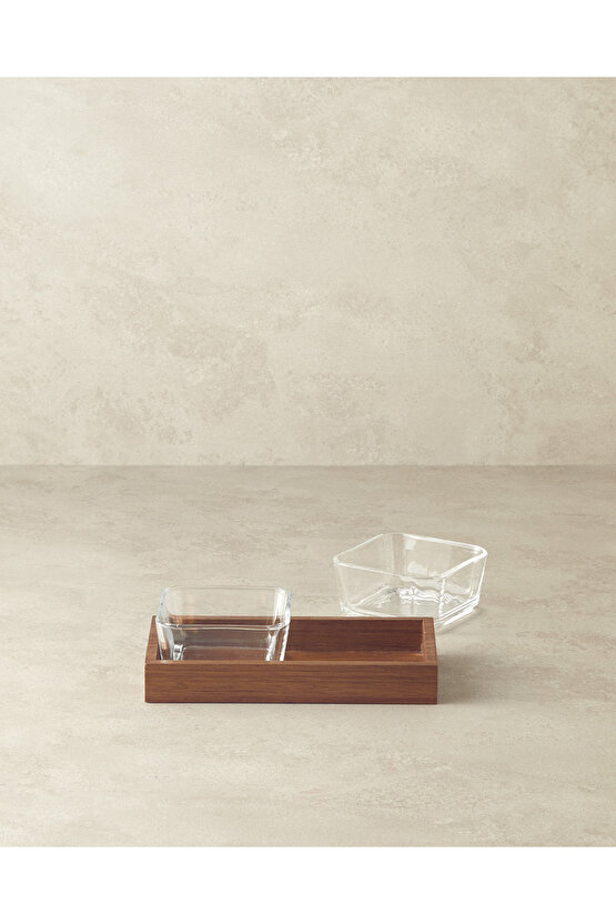 Orient Akasya 3 Parça Sunumluk Koyu Kahverengi