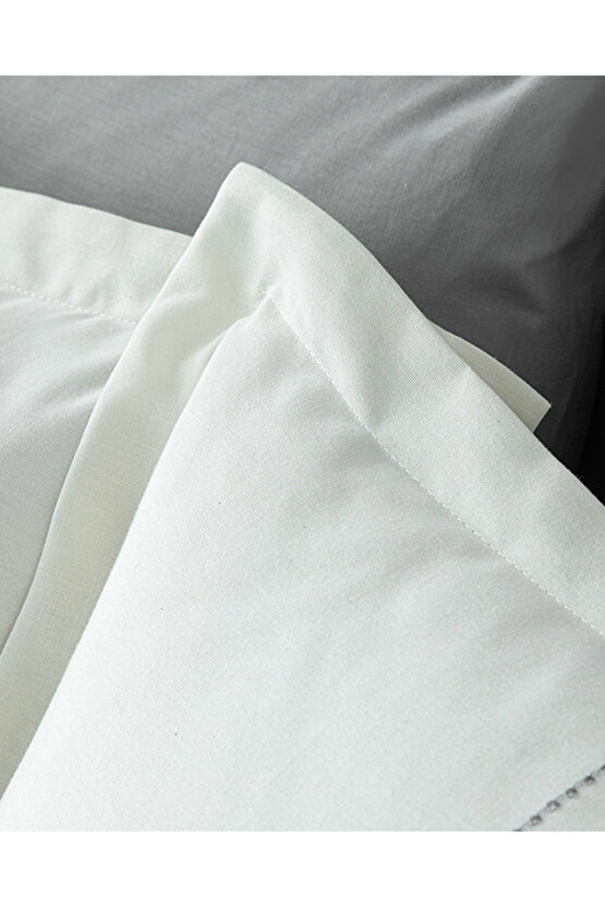 Grand Shiny Ipliği Boyalı Tek Kişilik Nevresim Takımı Gümüş