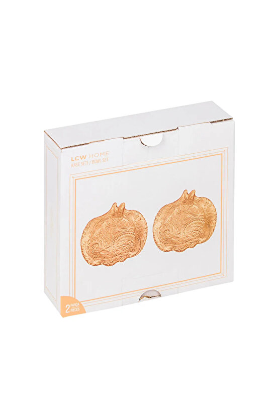 LCW HOME Sari Dekoratif Cam Çerezlik 2li 14 cm